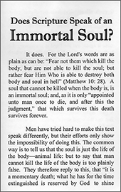 Does Scripture Speak of an Immortal Soul? by Frederick William Grant