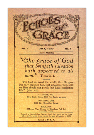 The first issue of Echoes of Grace