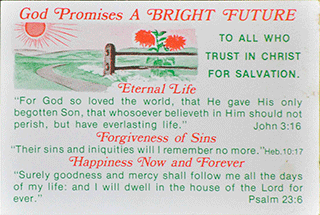 Old Wallet Calendar Message