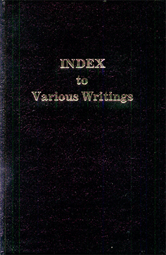 Index to Various Writings on Scriptural Topics by Douglas Goodwin