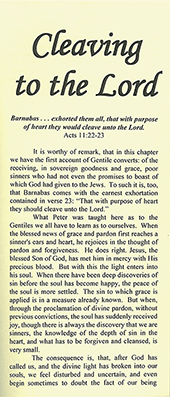 Cleaving to the Lord: Counsel to Young Converts by John Nelson Darby