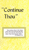 Continue Thou: A Letter of J.N.D. With Remarks on Receiving by John Nelson Darby