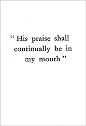 His Praise Shall Continually Be in My Mouth by John Nelson Darby