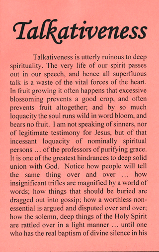 Talkativeness by George Douglas Watson