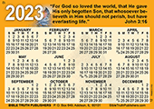 2023 English Gospel Pocket (Wallet) Calendar