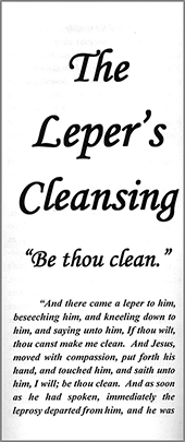 The Leper's Cleansing: Mark 1:40-45 by Charles Stanley