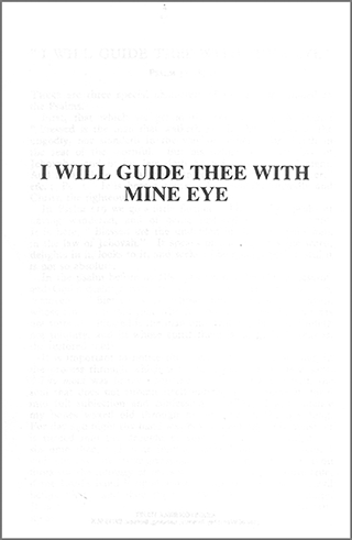 I Will Guide Thee With Mine Eye by John Nelson Darby