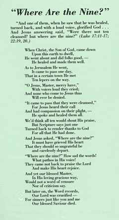 Where Are the Nine? by Lois Beckwith