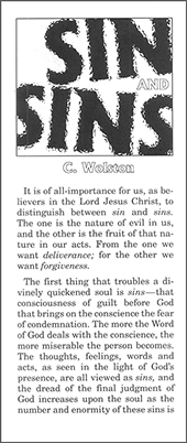 Sin and Sins by Christopher Wolston