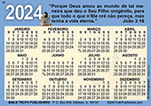 2024 Portuguese Gospel Pocket (Wallet) Calendar