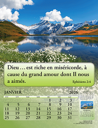 2026 French Joyful News Gospel Calendar