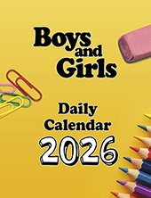 2026 Boys and Girls Daily Calendar: Block Only