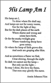 His Lamp Am I by Annie Johnson Flint
