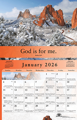 2026 The Gospel of Peace Scenic Appointment Calendar: With Daily and Monthly Verses for Believers