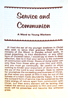 Service and Communion by William Barker