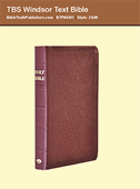 TBS Windsor Text Bible: 25/UBG by King James Version