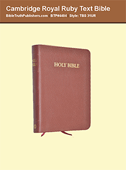 Cambridge Royal Ruby Compact Text Bible: TBS 31/UBG by King James Version