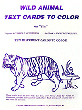 Wild Animal Text Cards to Color: Verses on Sin by Vivian D. Gunderson