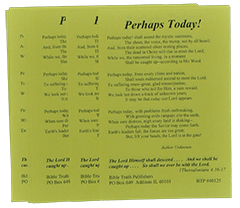 Perhaps Today! & Quite Suddenly