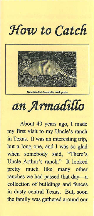 How to Catch an Armadillo by John A. Kaiser