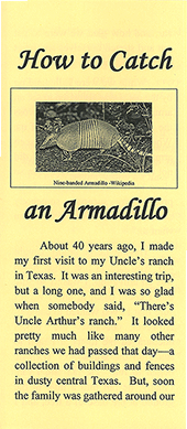 How to Catch an Armadillo by John A. Kaiser