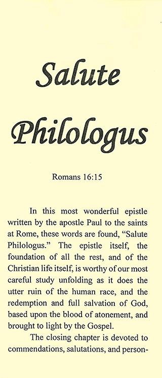 Salute Philologus by Albert Edward Booth
