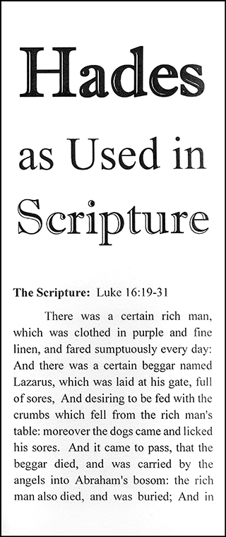 Hades: As Used in Scripture by Algernon James Pollock