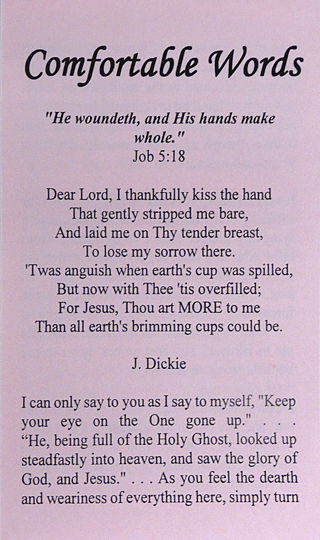 Comfortable Words by James Butler Stoney