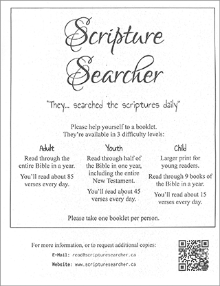 Scripture Searcher Information Sheet