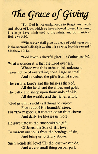 The Grace of Giving by Lois Beckwith