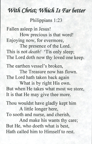 With Christ: Which Is Far Better by L. W.