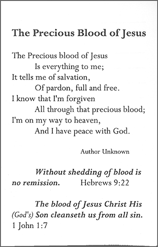 The Precious Blood of Jesus Memo Sheets by ShareWord Stationery