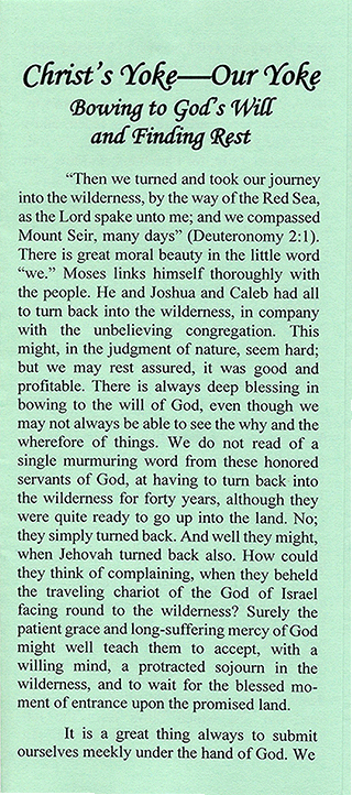 Christ's Yoke — Our Yoke: Bowing to God's Will and Finding Rest by Charles Henry Mackintosh