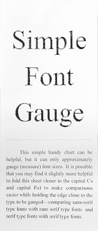 Simple Font Gauge by John A. Kaiser