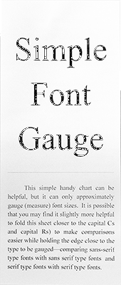 Simple Font Gauge by John A. Kaiser