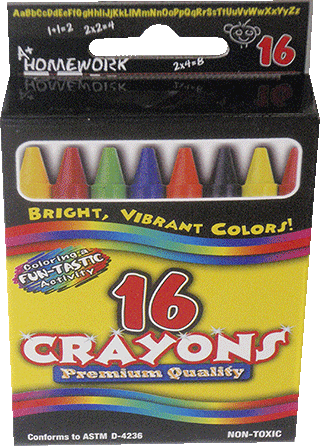Crayons, Box of 16: REPLACED BY #2661 DUE TO SUPPLIER ISSUES. by Cray-Z-art/Crayola/Playskool/other