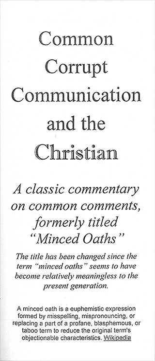 Common Corrupt Communication and the Christian by George H. Seville