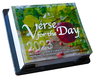 2023 Verse for the Day Desk Calendar by Mustard Seed Messages, King James Version