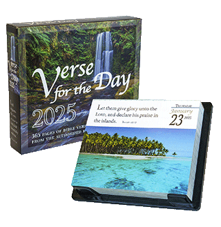 2025 Verse for the Day Desk Calendar by Mustard Seed Messages, King James Version