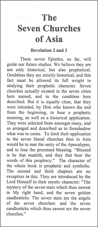 The Seven Churches of Asia: Revelation 2 and 3 by Andrew Miller