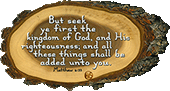 12" x 6" Hand Lettered Rustic Plaque: But seek ye first the kingdom of God, and His righteousness, and all these things shall be added unto you. Matthew 6:33 by His Business Wall Witness
