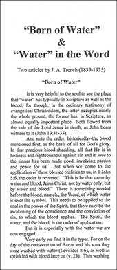 Born of Water: "Water" in the Word by John Alfred Trench
