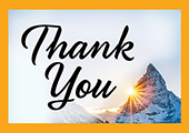 Thank You Tip Card: Mountains