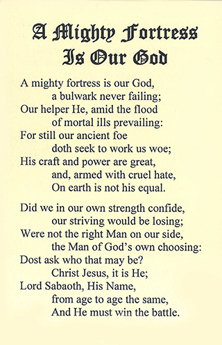 A Mighty Fortress Is Our God by M. Luther