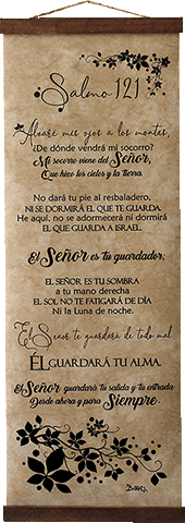 Salmo 121 Pergamino Bíblico Artesanal by Dara Arts & Gifts