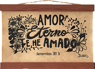 Jeremías 31:3 Pergamino Bíblico Artesanal by Dara Arts & Gifts