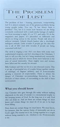 The Problem of Lust by William MacDonald