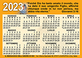 2023 Italian Gospel Pocket (Wallet) Calendar