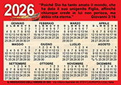 2026 Italian Gospel Wallet Calendar