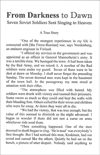 From Darkness to Dawn: Seven Soviet Soldiers Sent Singing to Heaven